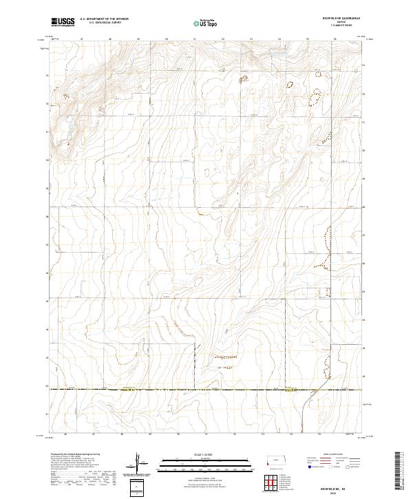 Richfield NE 2022 topographic map thumbnail