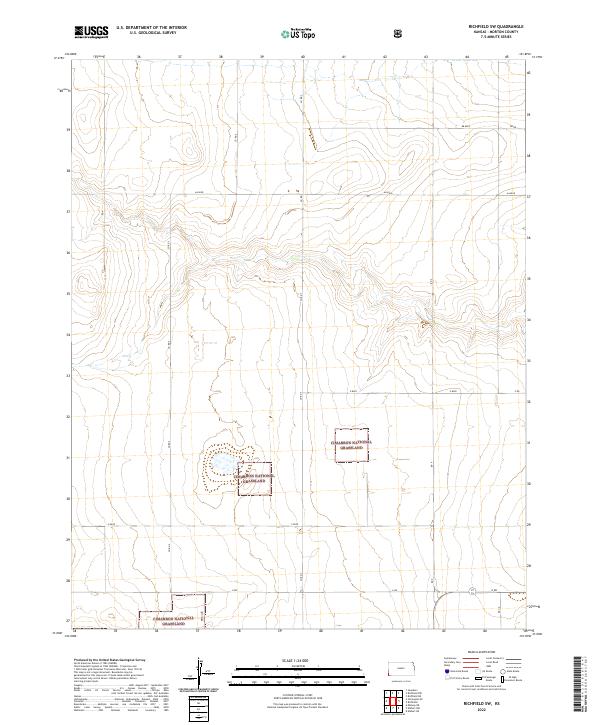 Richfield SW 2022 topographic map thumbnail