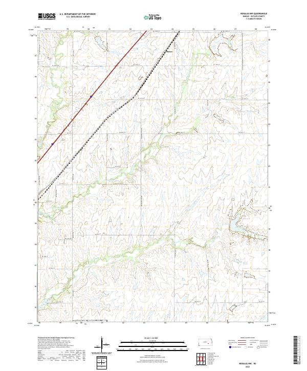 Rosalia NW topographic map thumbnail