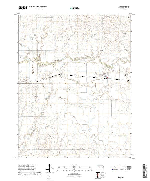 Rozel 2022 topographic map thumbnail