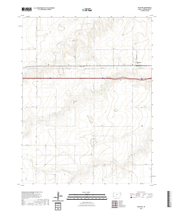 Ruleton 2022 topographic map thumbnail