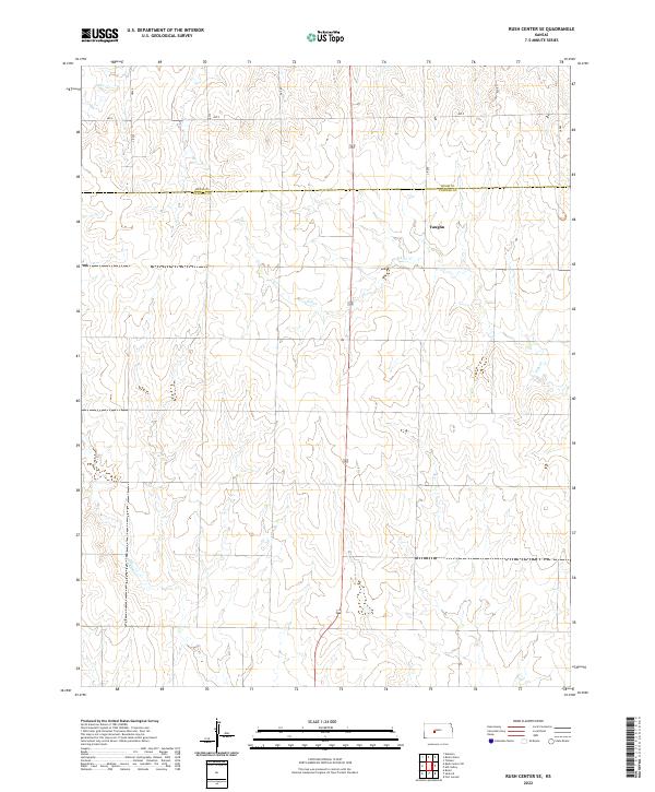 Rush Center SE 2022 topographic map thumbnail