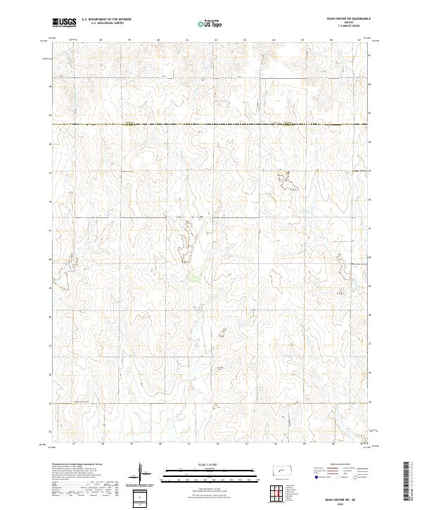 Rush Center SW 2022 topographic map thumbnail