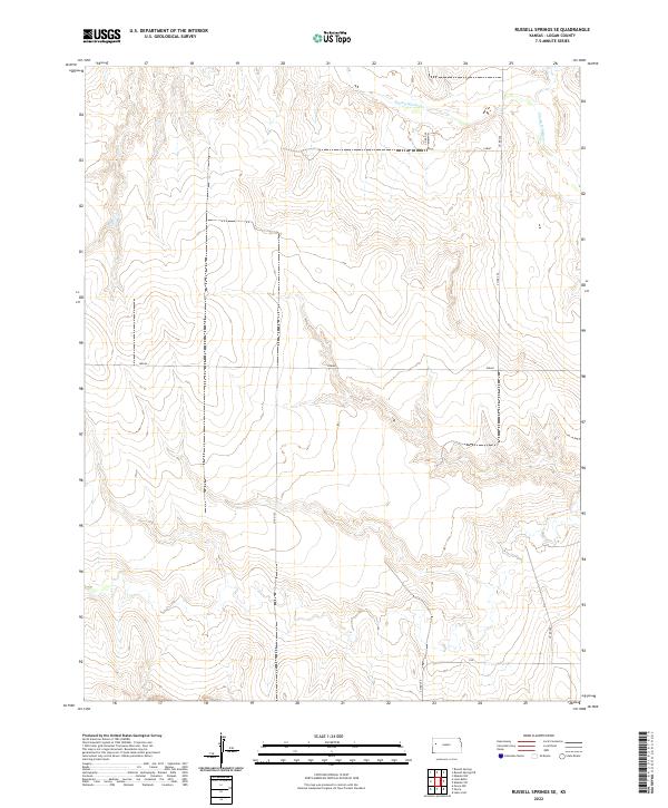Russell Springs SE topographic map thumbnail