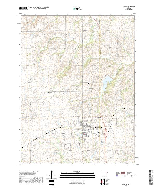 Sabetha topographic map thumbnail