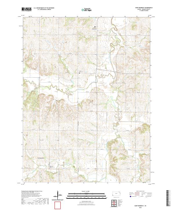 Saint Benedict 2022 topographic map thumbnail