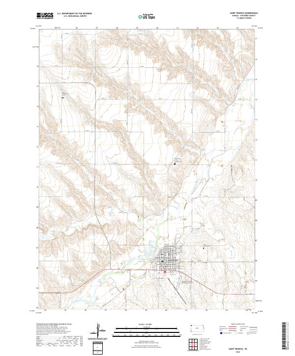 Saint Francis topographic map thumbnail
