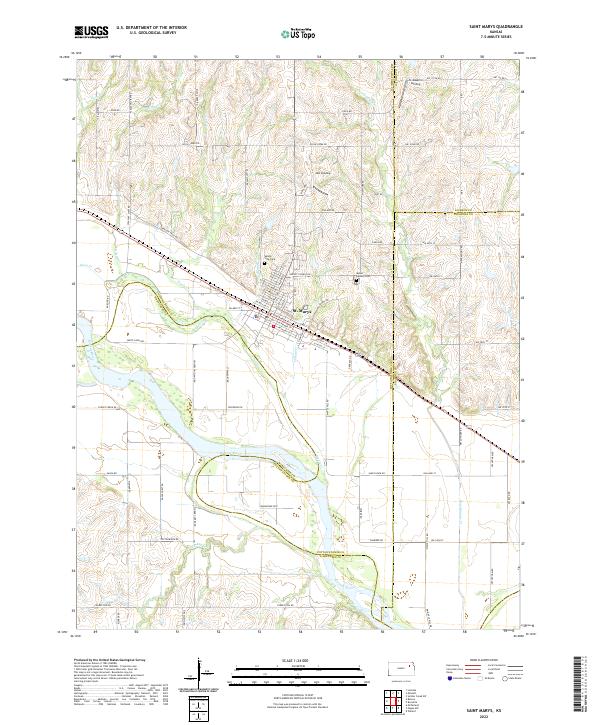 Saint Marys 2022 topographic map thumbnail