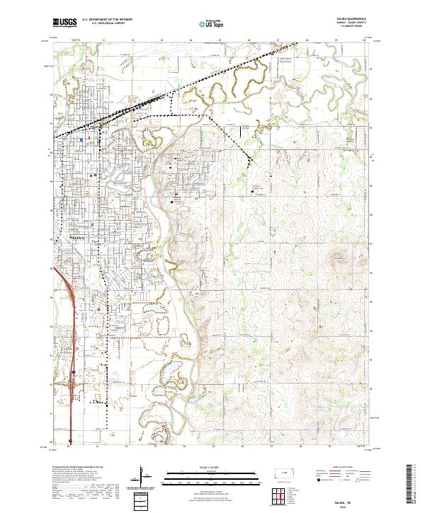 Salina 2022 topographic map thumbnail