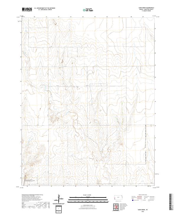 Sand Creek 2022 topographic map thumbnail