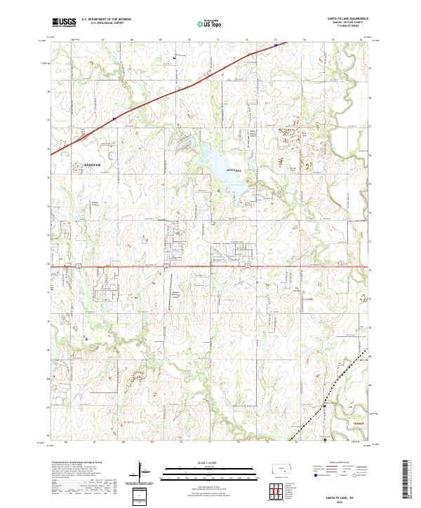 Santa Fe Lake topographic map thumbnail
