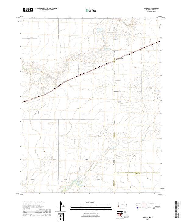 Saunders topographic map thumbnail