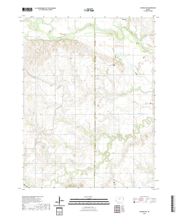 Scandia NW topographic map thumbnail