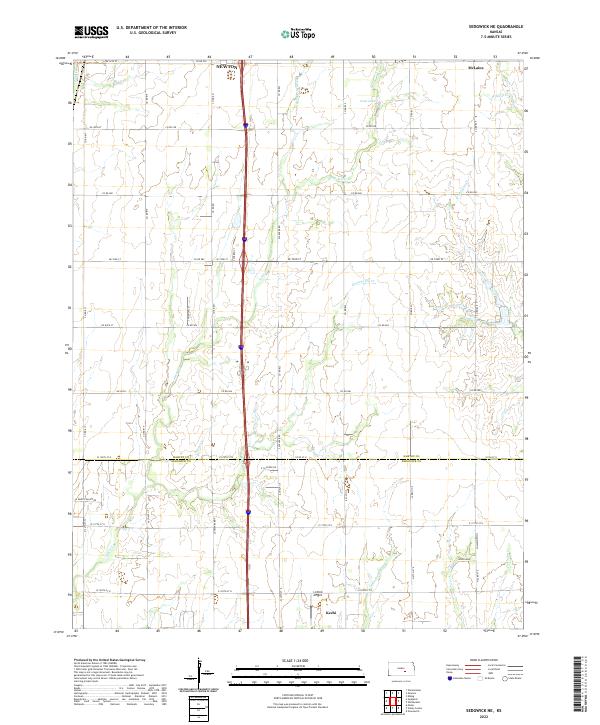 Sedgwick NE 2022 topographic map thumbnail