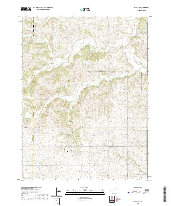 Seneca NW 2022 topographic map thumbnail