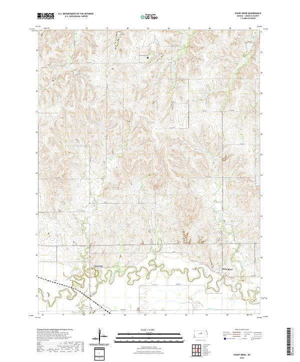 Shady Bend topographic map thumbnail