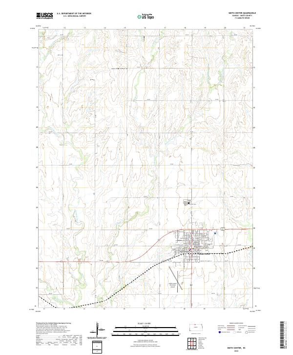 Smith Center topographic map thumbnail
