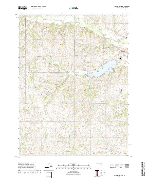 Soldier Creek NE topographic map thumbnail