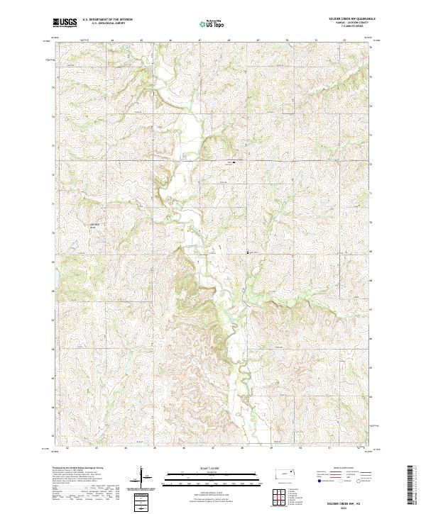 Soldier Creek NW topographic map thumbnail