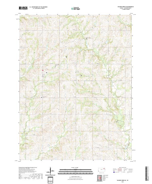 Soldier Creek SE topographic map thumbnail