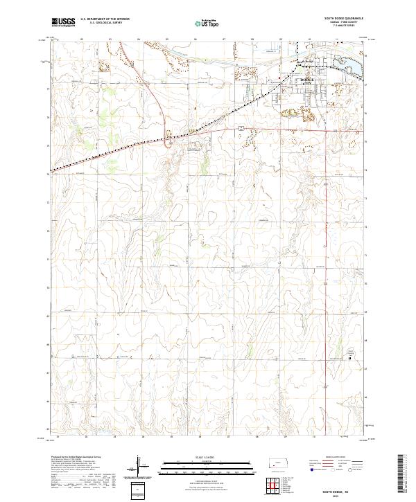 South Dodge topographic map thumbnail