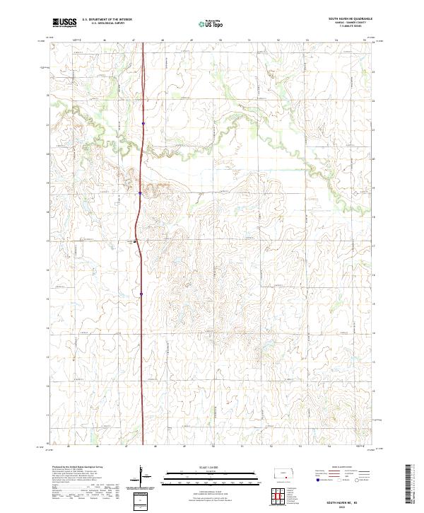 South Haven NE topographic map thumbnail