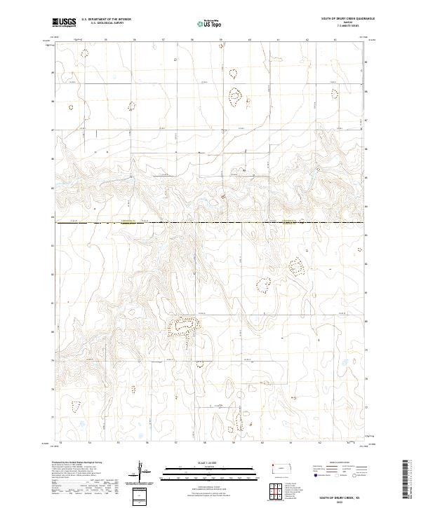 South of Drury Creek topographic map thumbnail