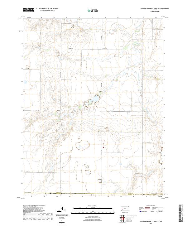 South of Eminence Cemetery topographic map thumbnail