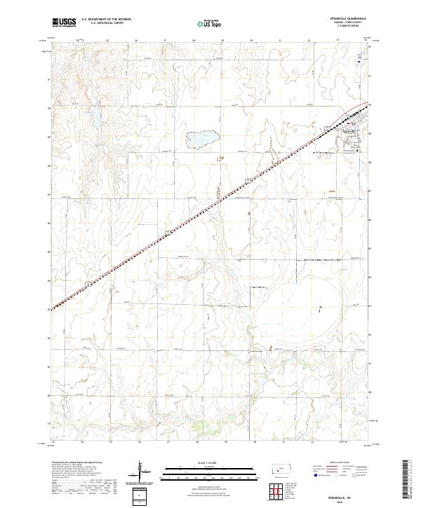 Spearville topographic map thumbnail
