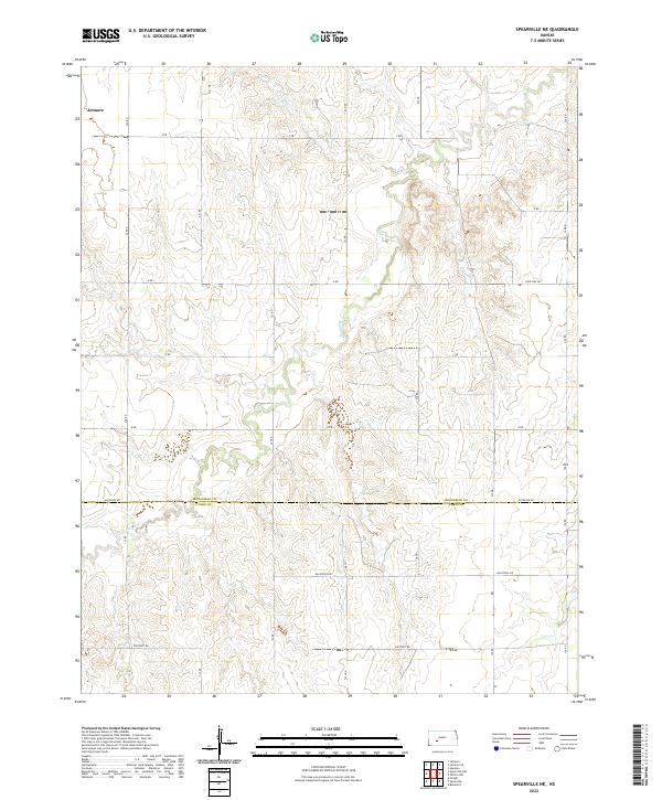 Spearville NE 2022 topographic map thumbnail
