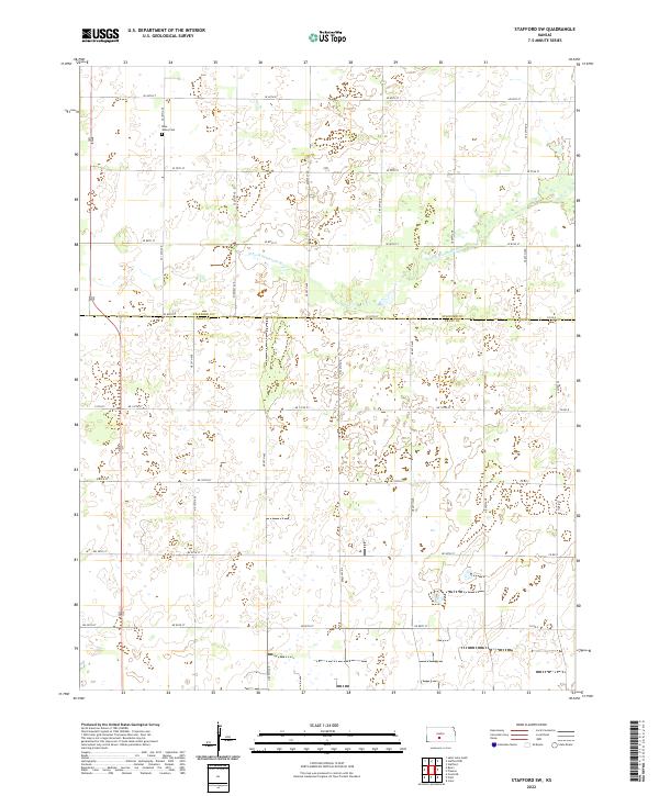Stafford SW topographic map thumbnail
