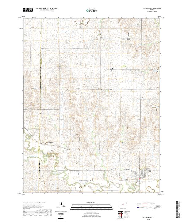Sylvan Grove 2022 topographic map thumbnail