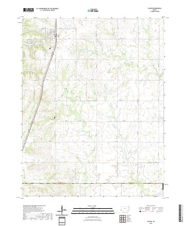 Thayer 2022 topographic map thumbnail