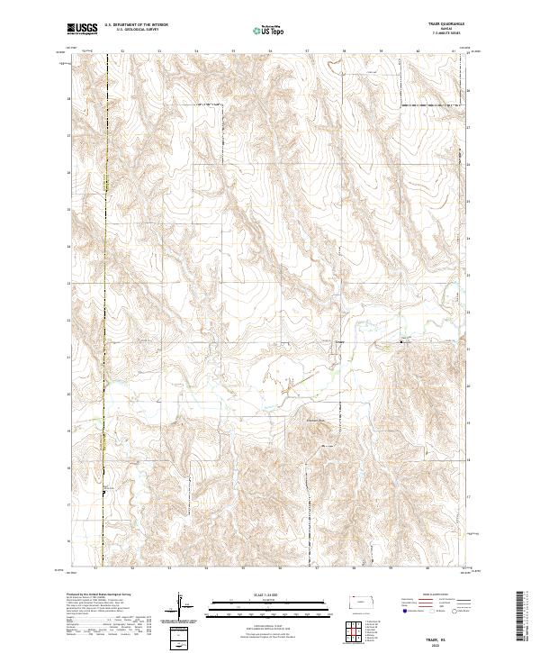 Traer topographic map thumbnail