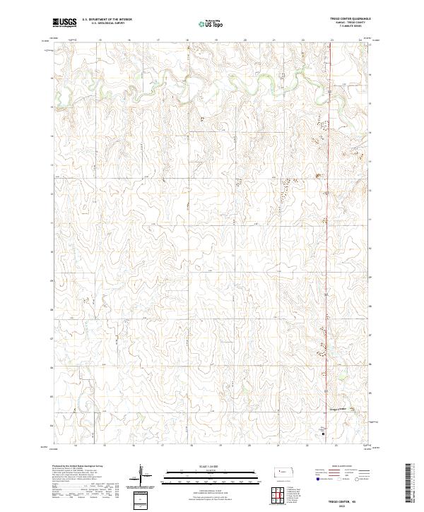 Trego Center 2022 topographic map thumbnail