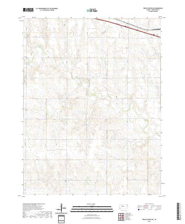 Trego Center NE topographic map thumbnail
