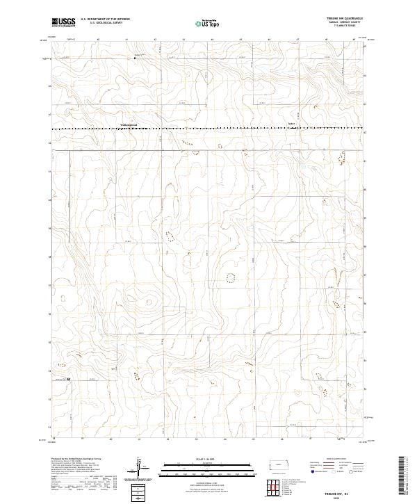 Tribune NW topographic map thumbnail