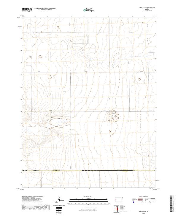 Tribune SW 2022 topographic map thumbnail