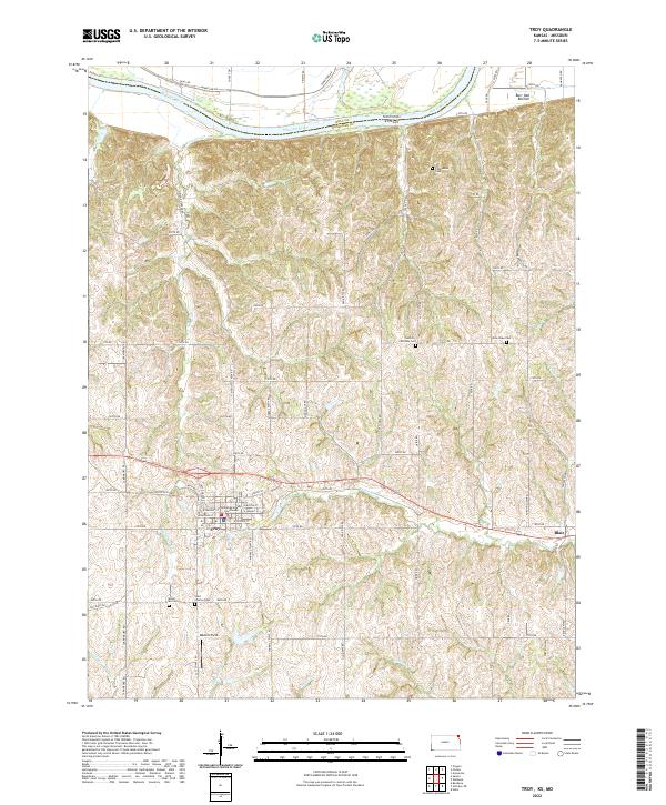 Troy topographic map thumbnail