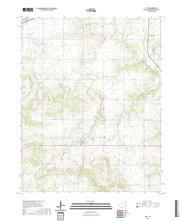 Tyro topographic map thumbnail