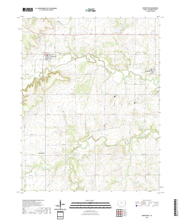 Uniontown 2022 topographic map thumbnail