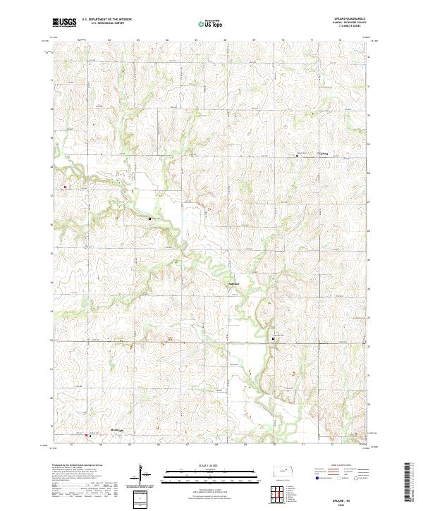 Upland 2022 topographic map thumbnail