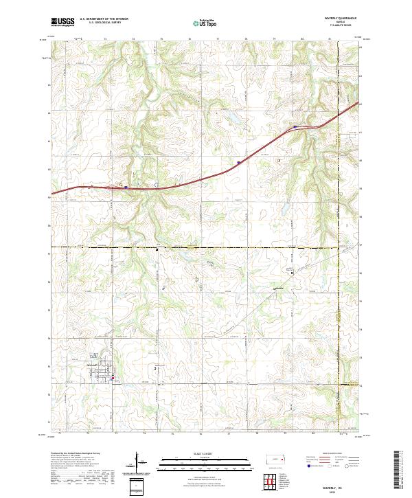 Waverly 2022 topographic map thumbnail