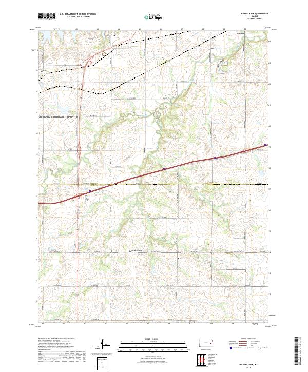 Waverly NW 2022 topographic map thumbnail