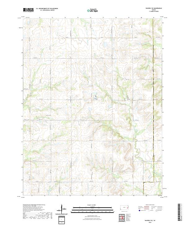 Waverly SE topographic map thumbnail