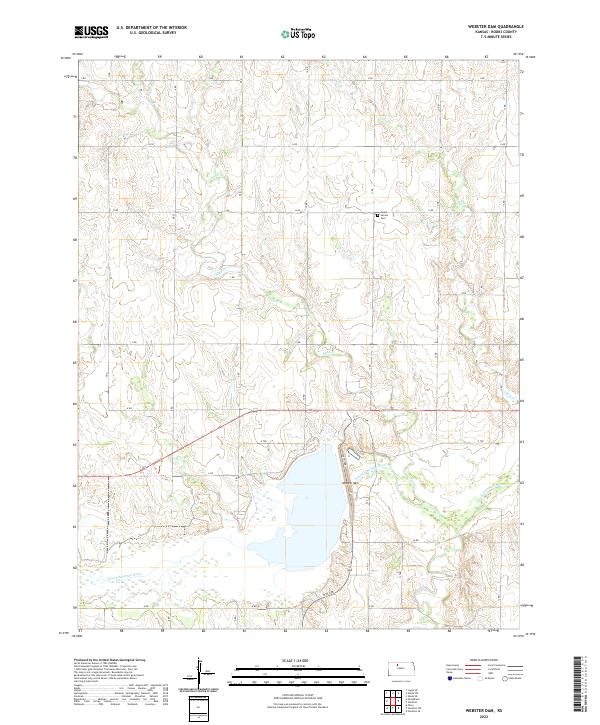 Webster Dam topographic map thumbnail