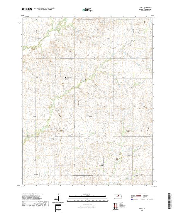 Wells 2022 topographic map thumbnail