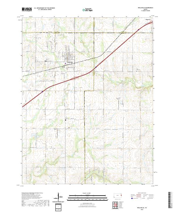 Wellsville 2022 topographic map thumbnail