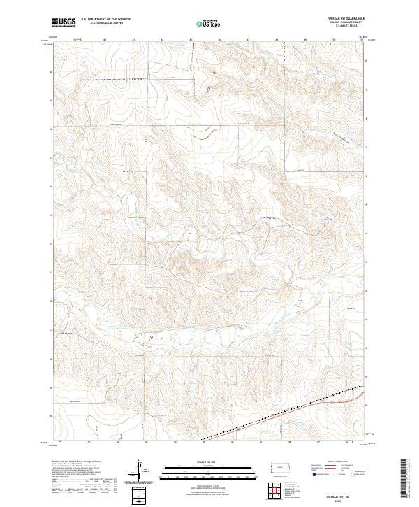 Weskan NW 2022 topographic map thumbnail