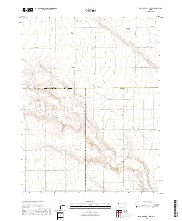 West Bethany Church topographic map thumbnail